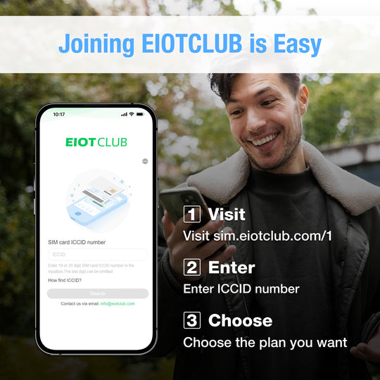 Easy steps to join EIOTCLUB on smartphone for IoT SIM card activation Joining EIOTCLUB is Easy