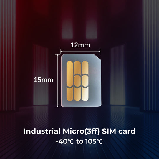 Industrial Micro SIM card 12mm x 15mm for extreme temperatures -40°C to 105°C