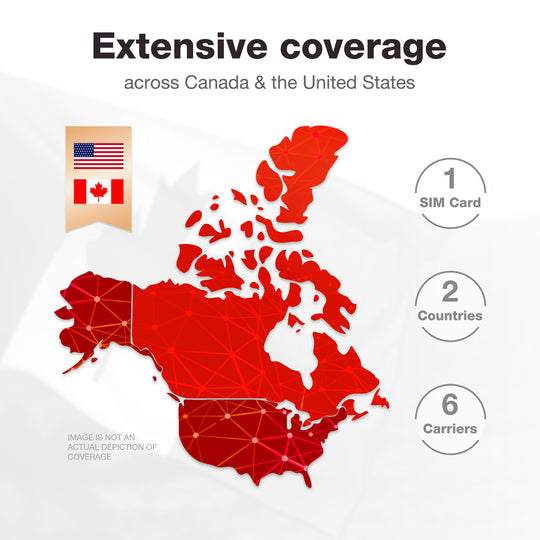 Eiotclub Prepaid SIM Card offers extensive coverage in Canada and the US. Extensive coverage