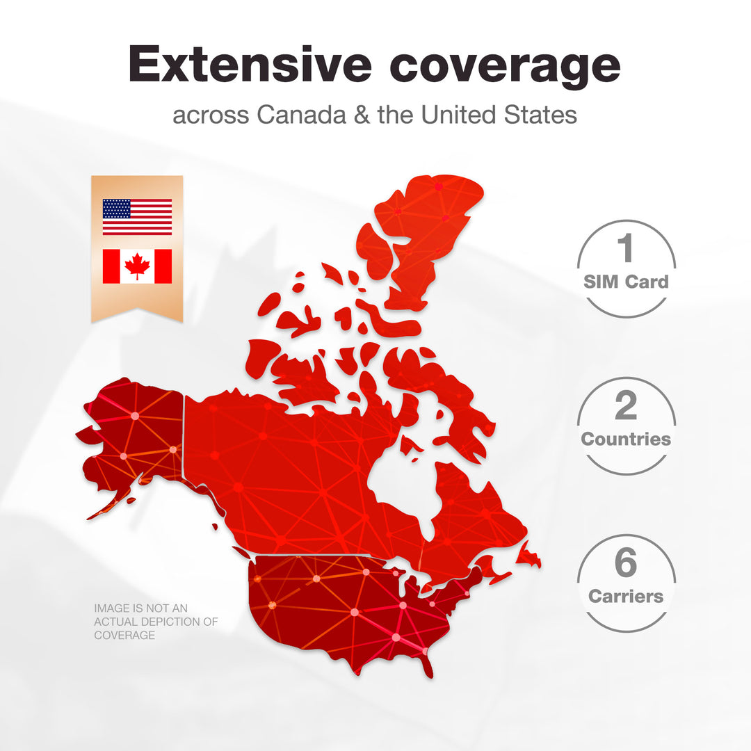 Eiotclub Prepaid SIM Card offers extensive coverage in Canada and the US. Extensive coverage