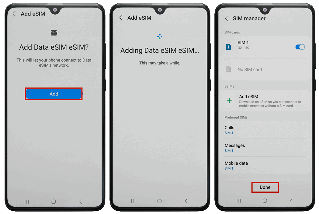 eSIM to activate