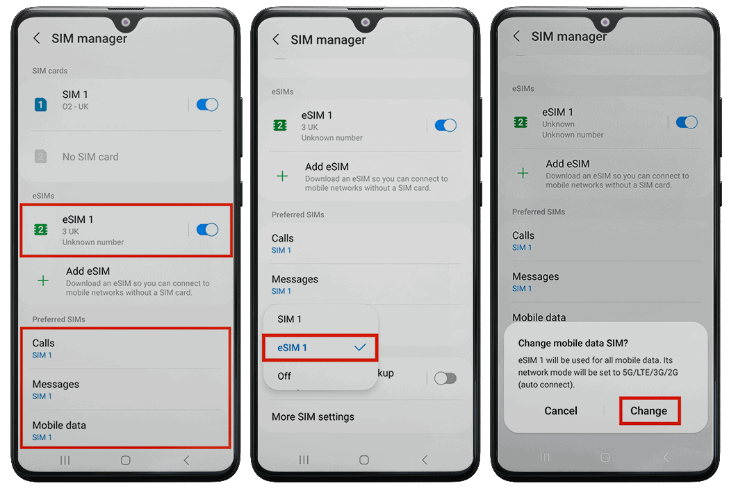 Configure your eSIM